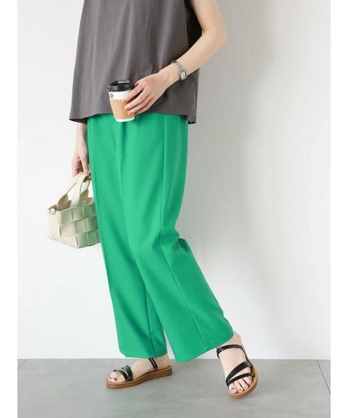 Samansa Mos2 blue（サマンサモスモスブルー）の「【接触冷感】2タックイージーパンツ（その他パンツ・レディース・ブルー/グリーン/キナリ/ブラック・F）」の20枚目の写真