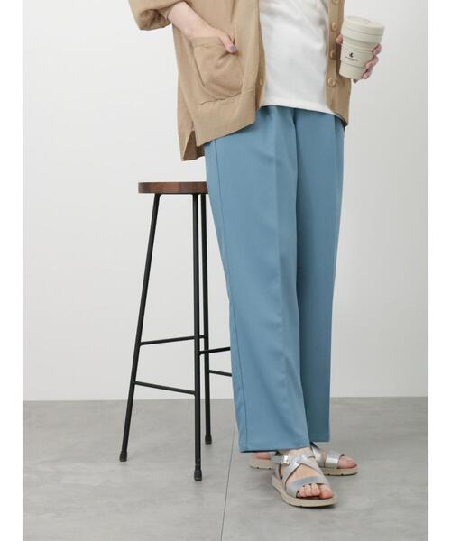 Samansa Mos2 blue（サマンサモスモスブルー）の「【接触冷感】2タックイージーパンツ（その他パンツ・レディース・ブルー/グリーン/キナリ/ブラック・F）」の10枚目の写真