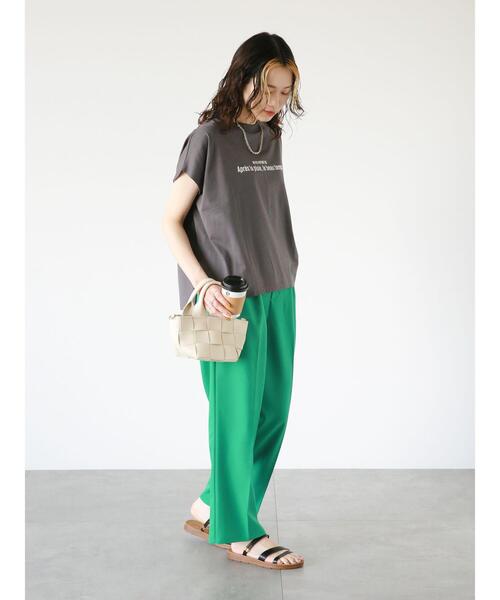 Samansa Mos2 blue（サマンサモスモスブルー）の「【接触冷感】2タックイージーパンツ（その他パンツ・レディース・ブルー/グリーン/キナリ/ブラック・F）」の11枚目の写真