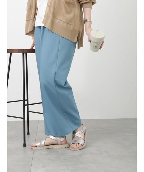 Samansa Mos2 blue（サマンサモスモスブルー）の「【接触冷感】2タックイージーパンツ（その他パンツ・レディース・ブルー/グリーン/キナリ/ブラック・F）」の13枚目の写真