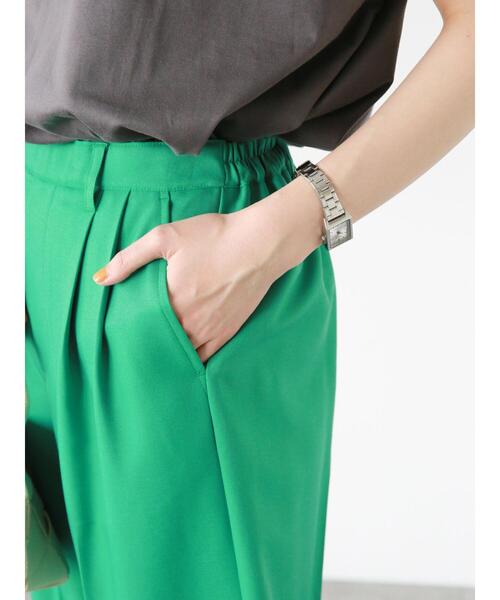 Samansa Mos2 blue（サマンサモスモスブルー）の「【接触冷感】2タックイージーパンツ（その他パンツ・レディース・ブルー/グリーン/キナリ/ブラック・F）」の14枚目の写真