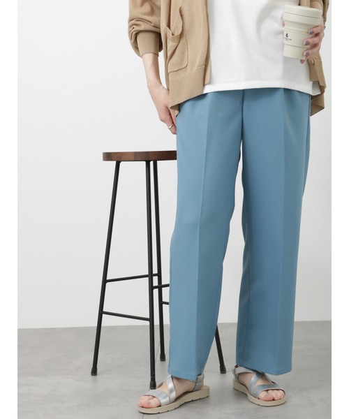 Samansa Mos2 blue（サマンサモスモスブルー）の「【接触冷感】2タックイージーパンツ（その他パンツ・レディース・ブルー/グリーン/キナリ/ブラック・F）」の16枚目の写真