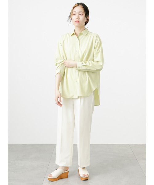 Samansa Mos2 blue（サマンサモスモスブルー）の「【接触冷感】2タックイージーパンツ（その他パンツ・レディース・ブルー/グリーン/キナリ/ブラック・F）」の17枚目の写真