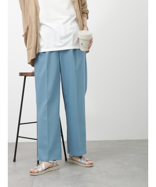 Samansa Mos2 blue（サマンサモスモスブルー）の「【接触冷感】2タックイージーパンツ（その他パンツ・レディース・ブルー/グリーン/キナリ/ブラック・F）」の8枚目の写真