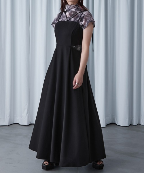 Ellno de Mavie（エルノデメヴィ）の「カットアウトキャミワンピース（ワンピース・レディース・ブラック/ブルーグレー・FREE）」の11枚目の写真