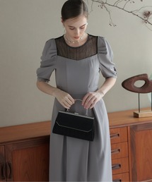 PREFERIR | ラメプリーツ フラップデザイン パーティー 結婚式 ハンドクラッチバッグ(クラッチバッグ)