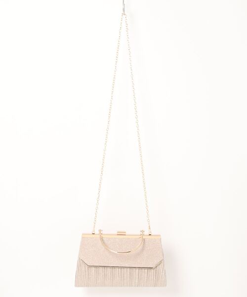 PREFERIR(プレフェリール)の「ラメプリーツ フラップデザイン 結婚式 パーティー ハンド クラッチバッグ(クラッチバッグ・レディース・ブラック/ベージュ/シルバー・FREE)」の11枚目の写真