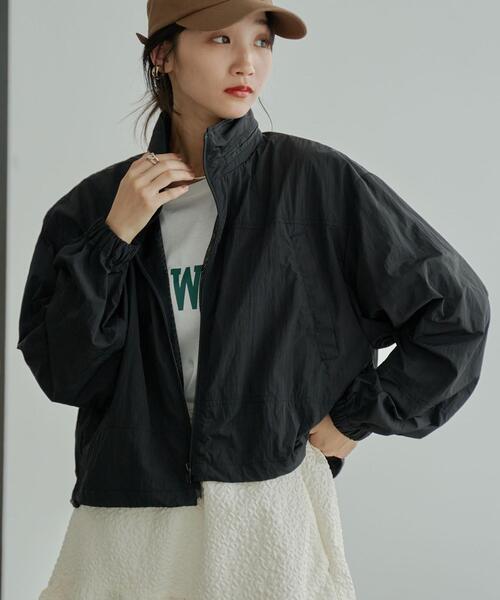 coen（コーエン）の「クロップドウィンドブレーカー（ナイロンジャケット・レディース・ライトブルー/ブラック・M/L）」の22枚目の写真