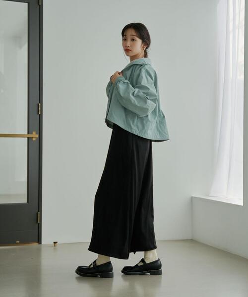 coen（コーエン）の「クロップドウィンドブレーカー（ナイロンジャケット・レディース・ライトブルー/ブラック・M/L）」の8枚目の写真