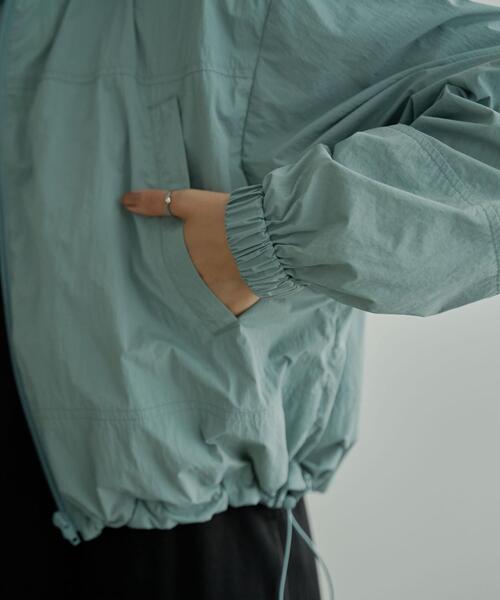 coen（コーエン）の「クロップドウィンドブレーカー（ナイロンジャケット・レディース・ライトブルー/ブラック・M/L）」の13枚目の写真