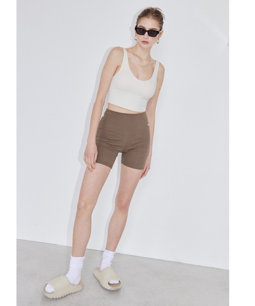 ALEXIA STAM（アリシアスタン）の「Wellness Rib Short Leggings / ショートリブレギンス（その他パンツ・レディース・チャコールグレー/ブラウン/ピンク・S/M/L）」の11枚目の写真