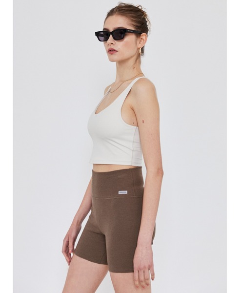 ALEXIA STAM（アリシアスタン）の「Wellness Rib Short Leggings / ショートリブレギンス（その他パンツ・レディース・チャコールグレー/ブラウン/ピンク・S/M/L）」の9枚目の写真