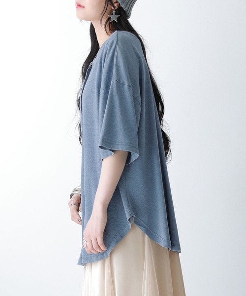 osharewalker（オシャレウォーカー）の「【廃盤】『デニム風2wayデザインプルオーバー』（Tシャツ/カットソー・レディース・ブルー・FREE）」の5枚目の写真