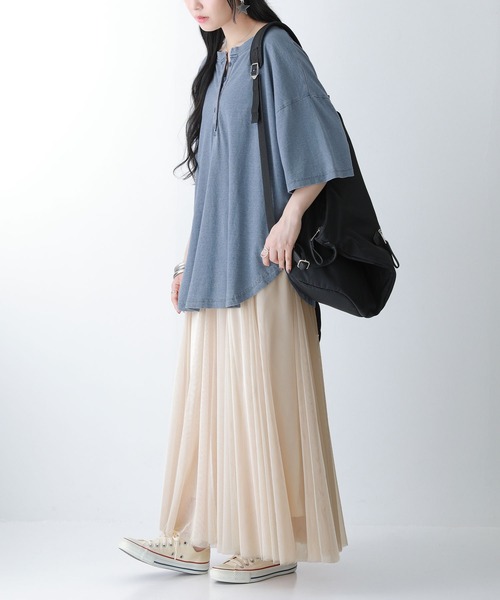 osharewalker（オシャレウォーカー）の「【廃盤】『デニム風2wayデザインプルオーバー』（Tシャツ/カットソー・レディース・ブルー・FREE）」の7枚目の写真