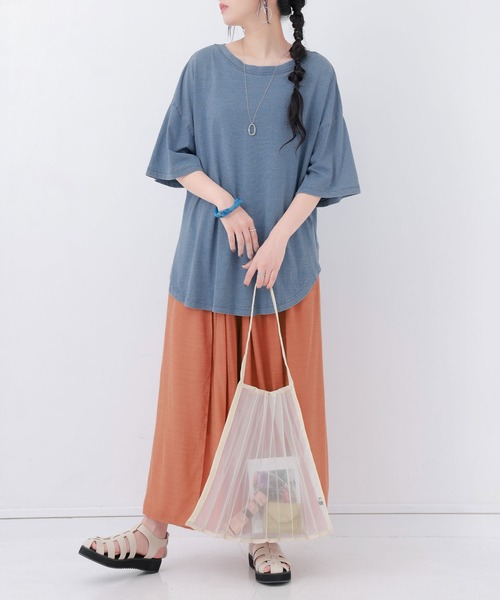 osharewalker（オシャレウォーカー）の「【廃盤】『デニム風2wayデザインプルオーバー』（Tシャツ/カットソー・レディース・ブルー・FREE）」の9枚目の写真