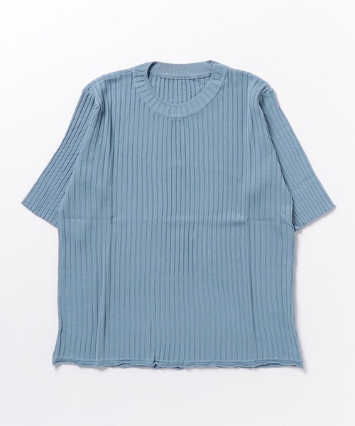 IINNO（イーノ）の「[IINNO]5分袖クルーネックリブ編みニットプルオーバー（Tシャツ/カットソー・レディース・ブルー/ブラック/ピンク系その他/グリーン/ピンク/ホワイト/イエロー・FREE）」の15枚目の写真