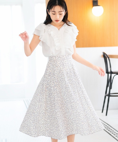 MISCH MASCH(ミッシュマッシュ)の「■2023秋冬新作■フリルレイヤードブラウス/MM328117(シャツ/ブラウス・レディース・ブラック/ホワイト/モカ・フリ-)」の13枚目の写真