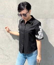 「JENNE」 半袖ブラウス LARGE ブラック レディース JENNE」 半袖ブラウス SMALL ブラック レディース : ZOZOTOWN