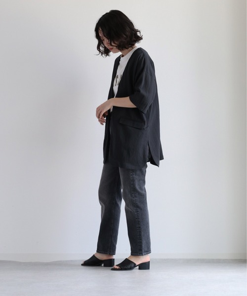 cepo(セポ)の「テーラーシャツジャケット(シャツ/ブラウス・レディース・ブラック/グリーン・M)」の19枚目の写真