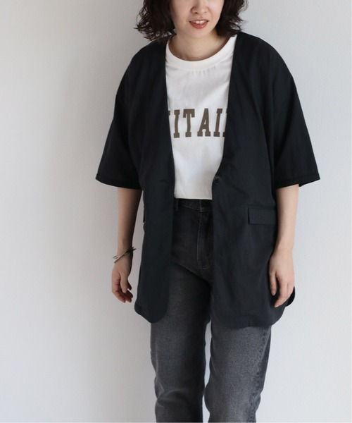 cepo(セポ)の「テーラーシャツジャケット(シャツ/ブラウス・レディース・ブラック/グリーン・M)」の13枚目の写真