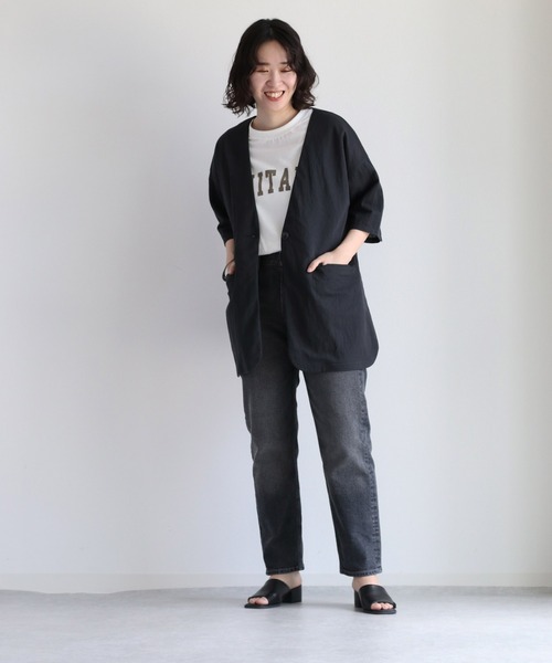 cepo(セポ)の「テーラーシャツジャケット(シャツ/ブラウス・レディース・ブラック/グリーン・M)」の18枚目の写真