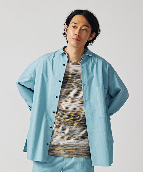 CALMER（カルメール）の「【CALMER / カルメール】別注 ナチュラルダイ ビッグシルエット シャツ（シャツ/ブラウス・メンズ・チャコールグレー/サックスブルー/アイボリー・FREE）」の15枚目の写真