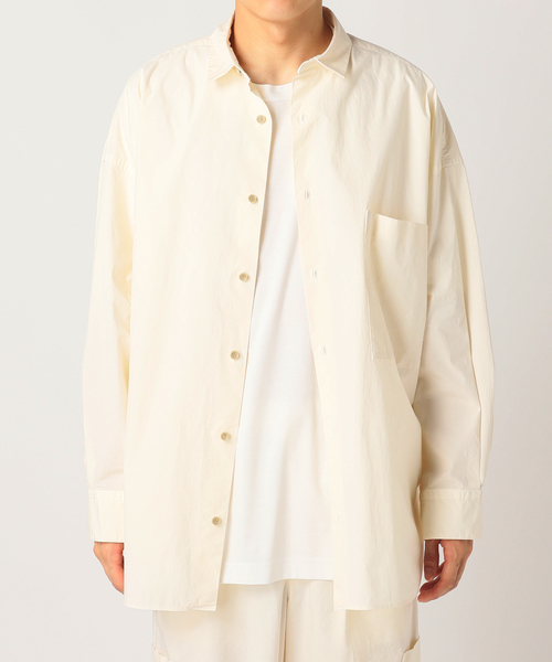 CALMER（カルメール）の「【CALMER / カルメール】別注 ナチュラルダイ ビッグシルエット シャツ（シャツ/ブラウス・メンズ・チャコールグレー/サックスブルー/アイボリー・FREE）」の22枚目の写真