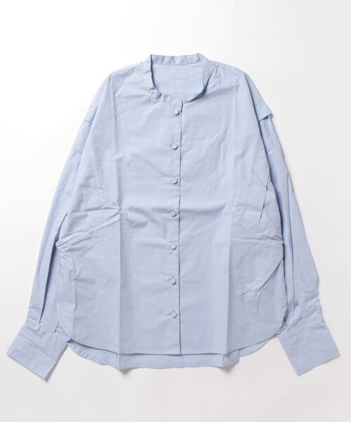 STYLEBLOCK（スタイルブロック）の「ブロードドルマンスリーブシャツブラウス（シャツ/ブラウス・レディース・ブラック/ホワイト/ベージュ/ブルー・M）」の5枚目の写真