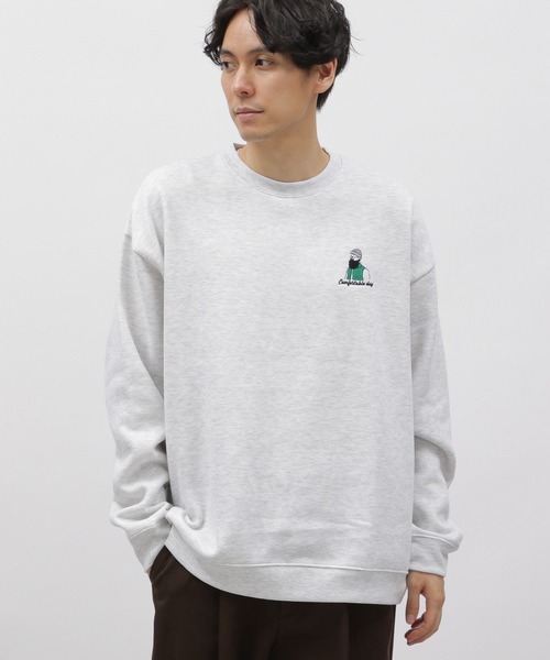 LAKOLE（ラコレ）の「ヒゲサガラ裏起毛プルオーバー / 975108（スウェット・メンズ・ブラック/ライトグレー/ホワイト/イエロー/ブルー/パープル・LARGE/X-LARGE/MEDIUM）」の4枚目の写真