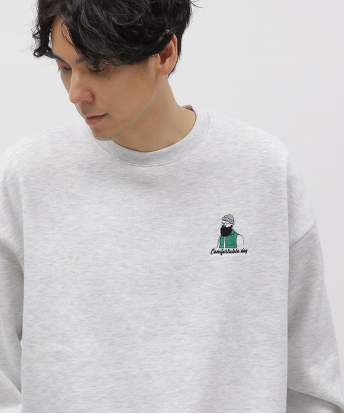 LAKOLE（ラコレ）の「ヒゲサガラ裏起毛プルオーバー / 975108（スウェット・メンズ・ブラック/ライトグレー/ホワイト/イエロー/ブルー/パープル・LARGE/X-LARGE/MEDIUM）」の15枚目の写真