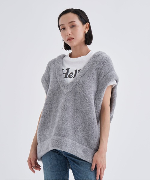 【layerd tank Knit】　アカネウツノミヤ 50%OFF】AKANE UTSUNOMIYA アカネウツノミヤ コットン ランダム
