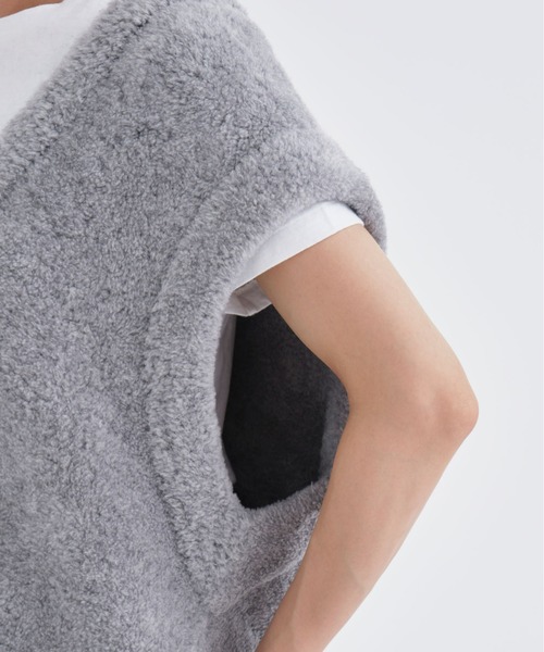 AKANE UTSUNOMIYA（アカネウツノミヤ）の「【AKANE UTSUNOMIYA/アカネウツノミヤ】Super Fleece Knit Vest/スーパーフリースニットベスト（ベスト・レディース・グレー・FREE）」の9枚目の写真