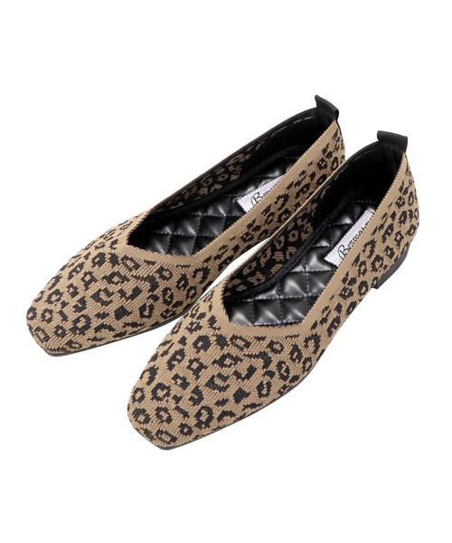 Bermosa（ベルモサ）の「ニットパンプス 無地 レオパード（パンプス・レディース・ベージュ/ブラック/ブラウン・S/LL/L/M）」の14枚目の写真