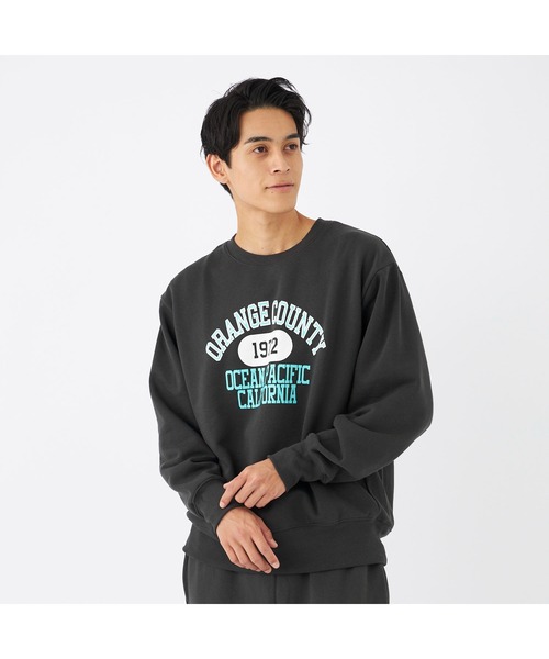 Ocean Pacific(オーシャンパシフィック)の「Ocean Pacific/オーシャンパシフィック スウェット クルーネック プルオーバー 長袖 リブ ガレッジ風 トレーナー(スウェット・メンズ・チャコールグレー/アイボリー/ネイビー/ヘザーグレー・L/M/XL)」の1枚目の写真