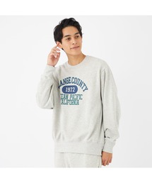 Ocean Pacific/オーシャンパシフィック スウェット クルーネック プルオーバー 長袖 リブ ガレッジ風 トレーナー