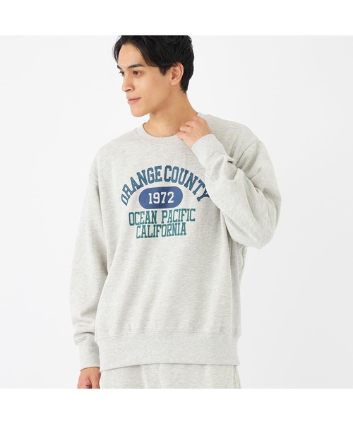 Ocean Pacific(オーシャンパシフィック)の「Ocean Pacific/オーシャンパシフィック スウェット クルーネック プルオーバー 長袖 リブ ガレッジ風 トレーナー(スウェット・メンズ・チャコールグレー/アイボリー/ネイビー/ヘザーグレー・L/M/XL)」の8枚目の写真