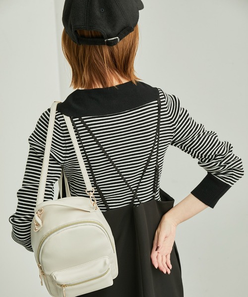 ROPE' PICNIC(ロペピクニック)の「【WEB限定】ビッグ襟ニットプルオーバー(ニット/セーター・レディース・ベージュ系その他/オフホワイト/ブラック/ブルー系その他4・38)」の13枚目の写真