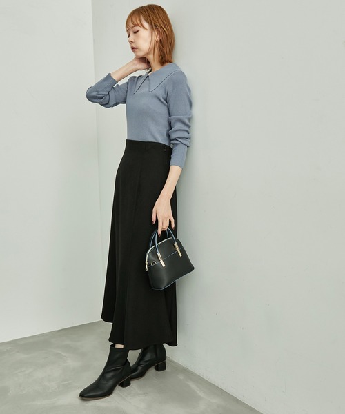 ROPE' PICNIC(ロペピクニック)の「【WEB限定】ビッグ襟ニットプルオーバー(ニット/セーター・レディース・ベージュ系その他/オフホワイト/ブラック/ブルー系その他4・38)」の16枚目の写真