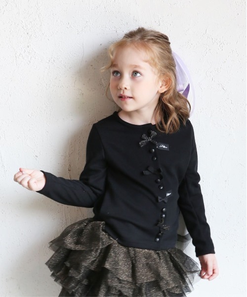 Rora（ローラ）の「シャララ リボン ヘアゴム（ヘアゴム・キッズ・クリーム/ラベンダー/ピンク/ブラック/ネイビー・FREE）」の13枚目の写真