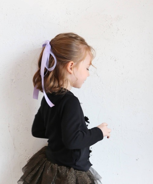 Rora（ローラ）の「シャララ リボン ヘアゴム（ヘアゴム・キッズ・クリーム/ラベンダー/ピンク/ブラック/ネイビー・FREE）」の19枚目の写真