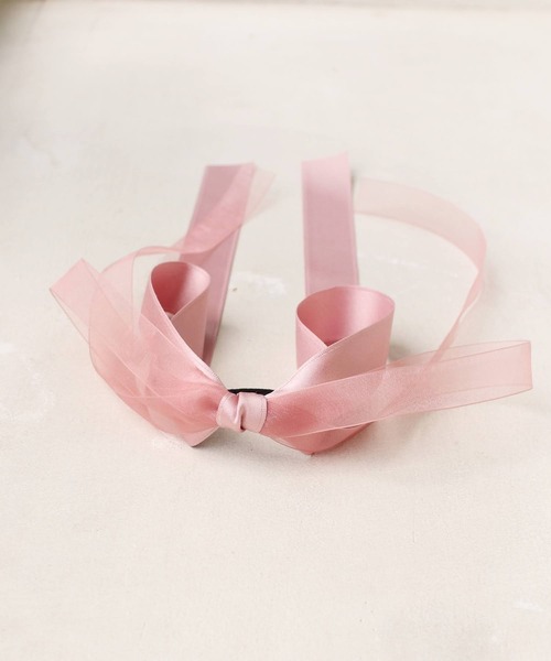 Rora（ローラ）の「シャララ リボン ヘアゴム（ヘアゴム・キッズ・クリーム/ラベンダー/ピンク/ブラック/ネイビー・FREE）」の20枚目の写真