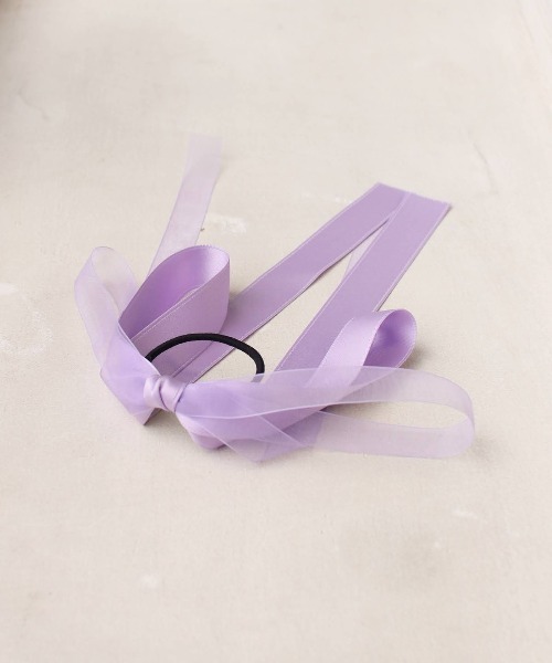 Rora（ローラ）の「シャララ リボン ヘアゴム（ヘアゴム・キッズ・クリーム/ラベンダー/ピンク/ブラック/ネイビー・FREE）」の21枚目の写真