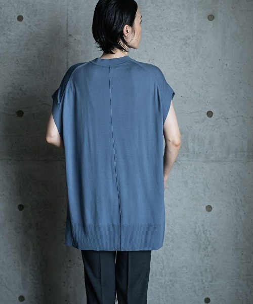 【手洗い可能】ECO　LUXニットジレ セール】【ECO LUX】ニットジレ≪手洗い可能≫（ニット/セーター