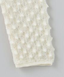 6 roku ウールジャカードクルーネックニット　ホワイト　フリー 6（ロク）の「＜6(ROKU)＞ウール ジャカード クルーネック プル