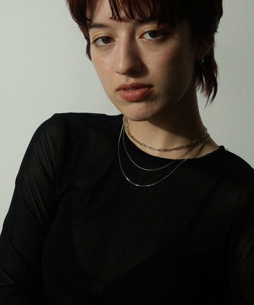 ORLEAN(オルレアン)の「金属アレルギー対応 シンプルスリムチェーンネックレス サージカルステンレス(ネックレス・レディース・ゴールド/シルバー・フリー)」の17枚目の写真