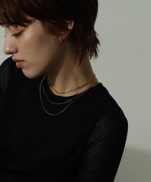 ORLEAN(オルレアン)の「金属アレルギー対応 シンプルスリムチェーンネックレス サージカルステンレス(ネックレス・レディース・ゴールド/シルバー・フリー)」の15枚目の写真