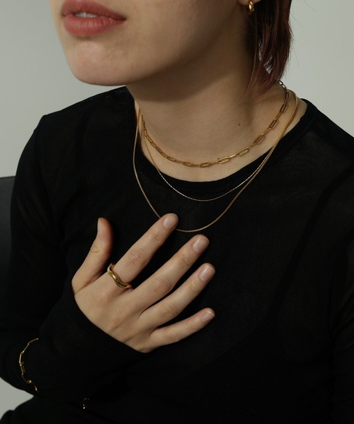 ORLEAN(オルレアン)の「金属アレルギー対応 シンプルスリムチェーンネックレス サージカルステンレス(ネックレス・レディース・ゴールド/シルバー・フリー)」の16枚目の写真