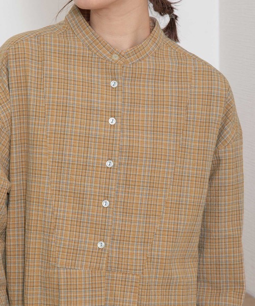 POU DOU DOU（プードゥドゥ）の「ビブヨークサイドリボンチュニック（シャツ/ブラウス・レディース・オフホワイト/ブルー/ネイビー/イエロー・3）」の18枚目の写真