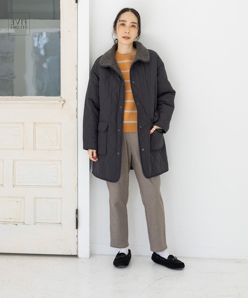 studio CLIP（スタディオクリップ）の「【マシンウォッシャブル/速乾】ソフィニー12ゲージボーダープルオーバー（ニット/セーター・レディース・ライトグレー/カーキ/ベージュ/オレンジ/モカ/ライトグリーン/キャメル・LARGE/MEDIUM）」の10枚目の写真