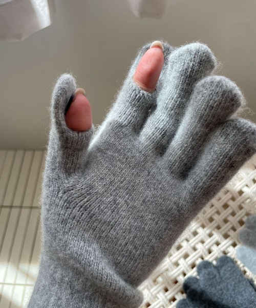 URBAN RESEARCH DOORS（アーバンリサーチドアーズ）の「『一部WEB限定カラー』ハミルトンウールロンググローブ（手袋・レディース・グレー系その他/ライトグレー/ベージュ/チャコールグレー・-）」の21枚目の写真